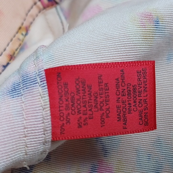 Z Spoke Zac Posen Floral & Contast Trim  Pencil Skirt- Sz. 4 - Picture 2 of 9